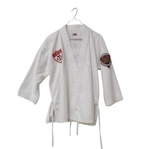 ATA Taekwondo Indiana Karate Gi Uniform Martial Arts Black Belt Club Size 3